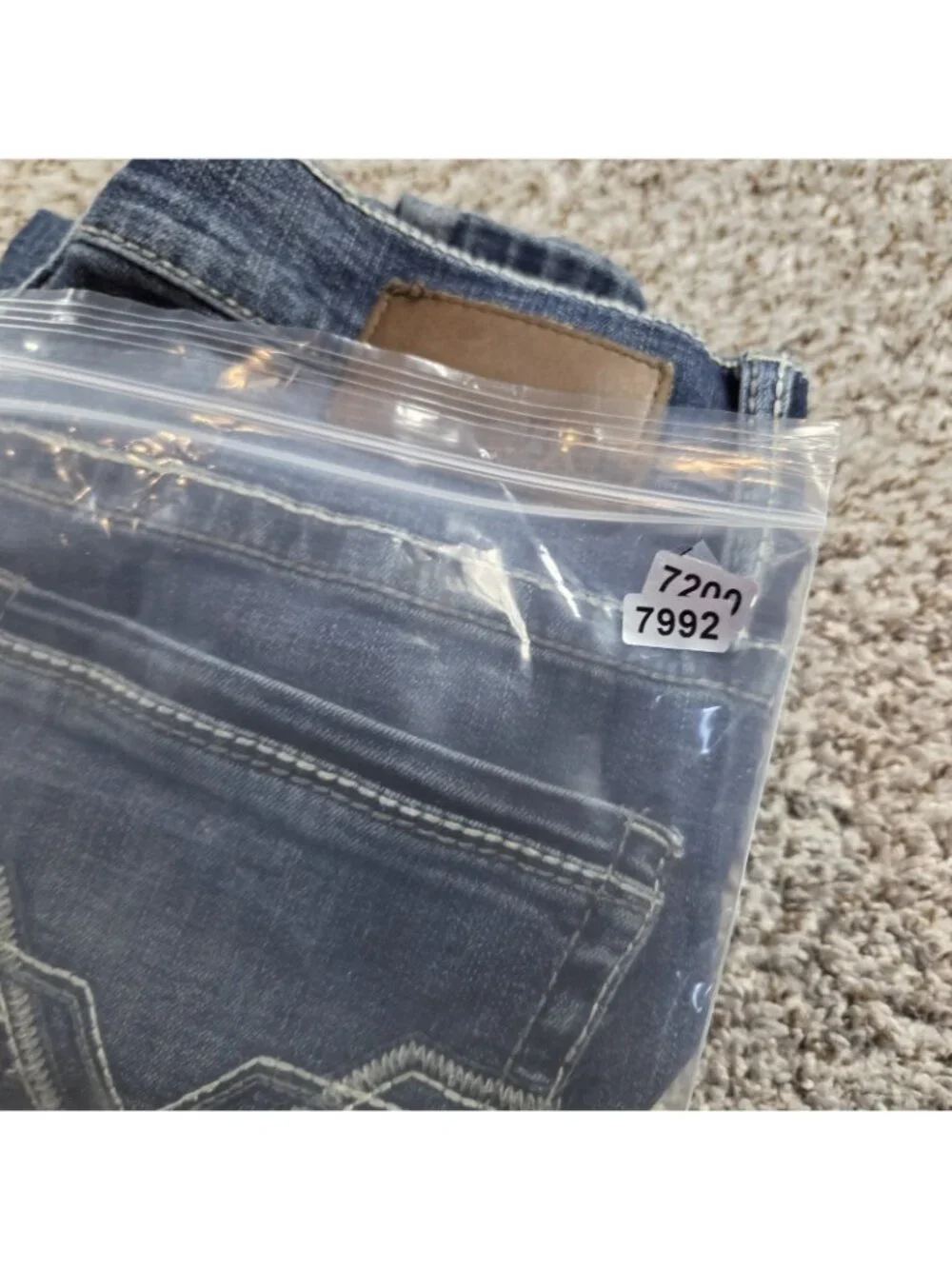 BKE Jeans Mens 34x30 Jake Denim Buckle Embroidered Staining*